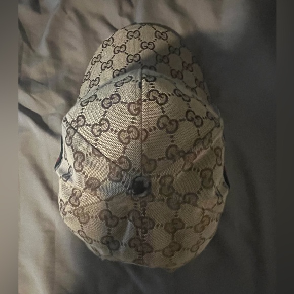 Gucci GG Monogram Canvas Baseball Hat With Web & Adjustable Velcro Strap - Picture 7 of 12
